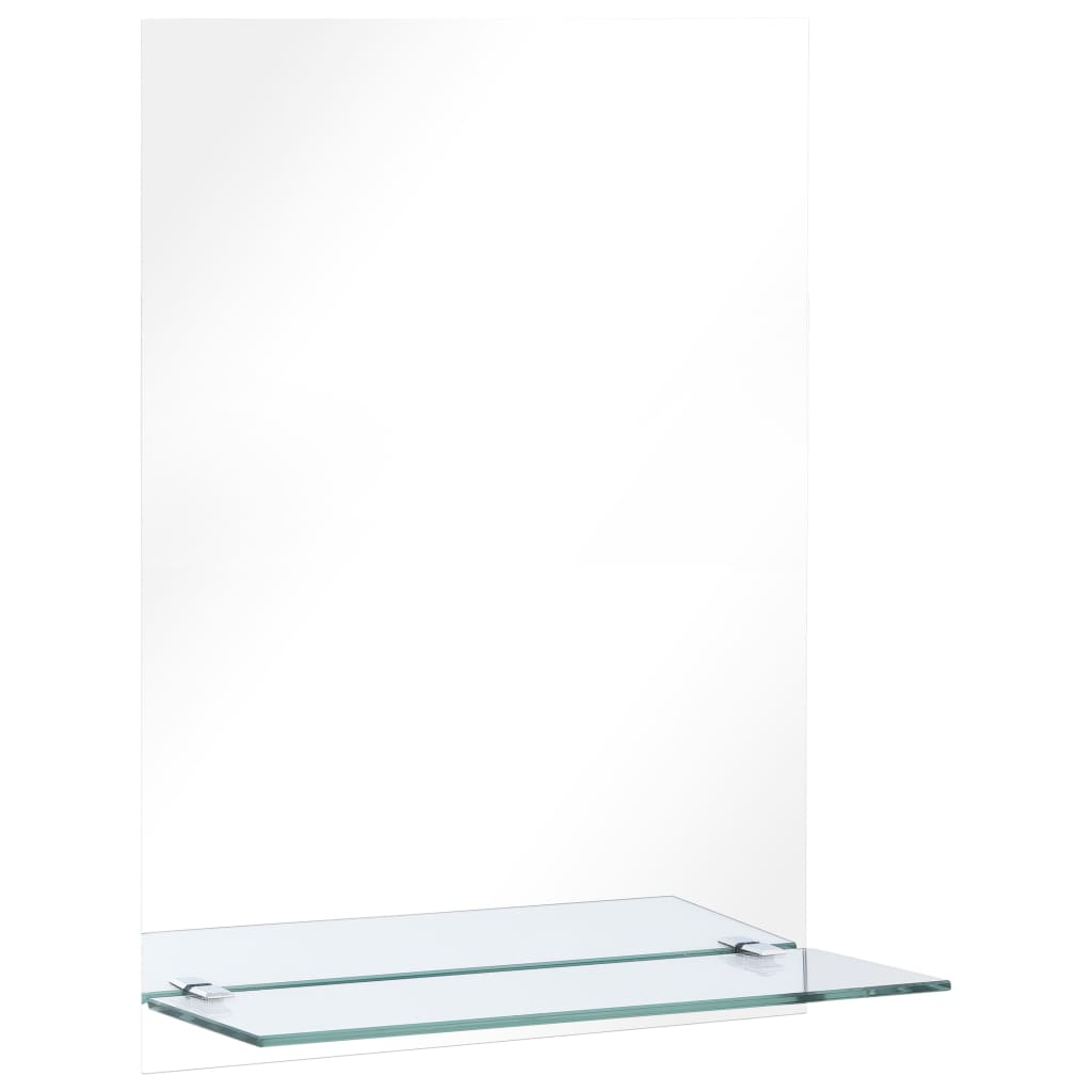 Miroir mural Vidaxl avec étagère de 40x60 cm Verre durcie