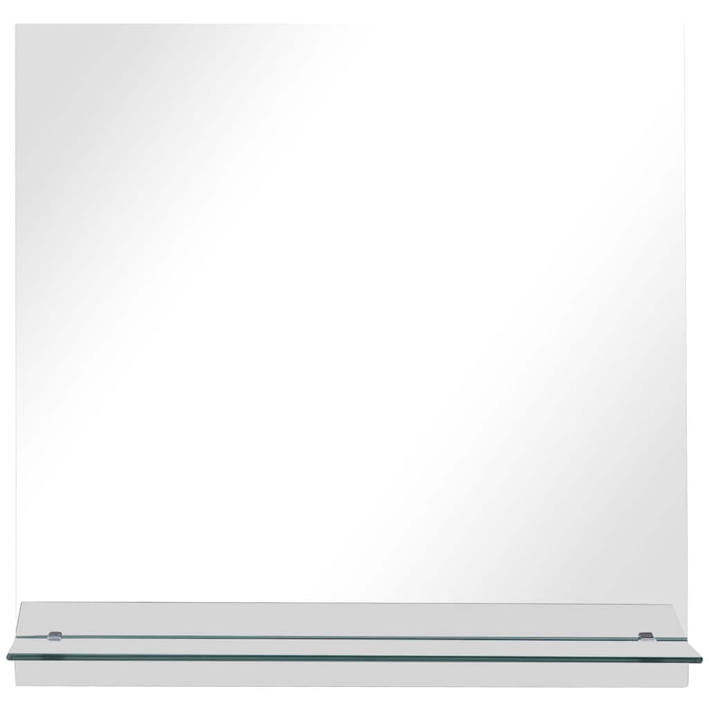 Miroir mural Vidaxl avec étagère 60x60 cm Verre durcie