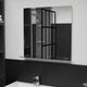 Miroir mural Vidaxl avec étagère 60x60 cm Verre durcie
