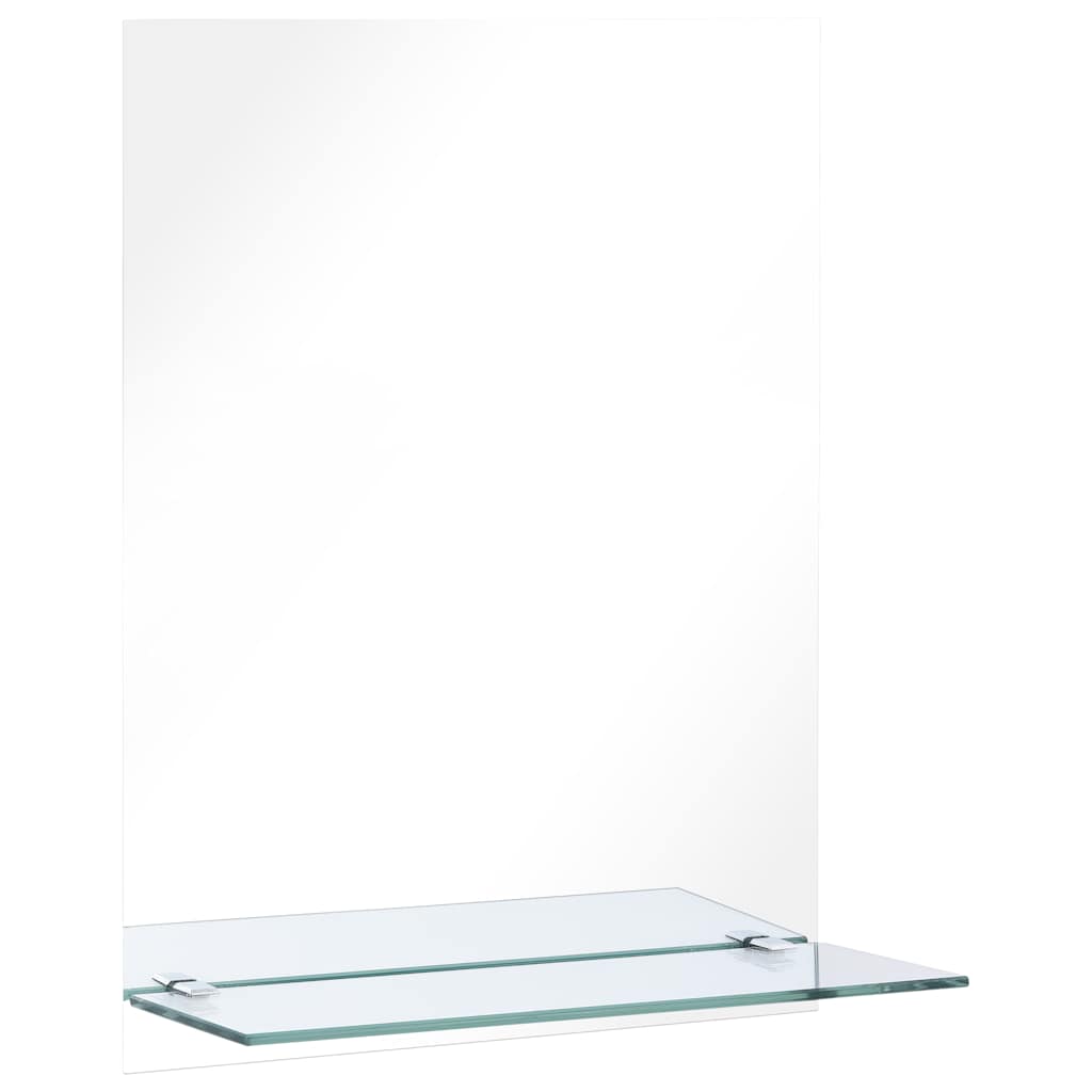 Miroir mural Vidaxl avec étagère de 50 x 70 cm Verre durcie