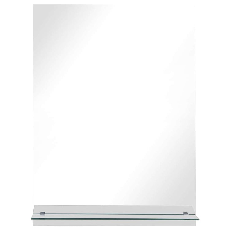 Miroir mural Vidaxl avec étagère de 50 x 70 cm Verre durcie