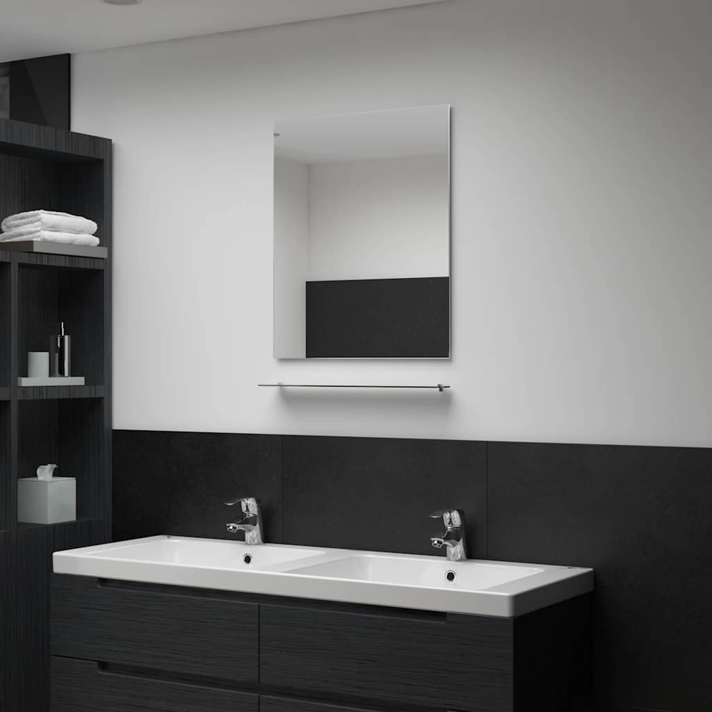Miroir mural Vidaxl avec étagère 50x60 cm Verre durcie