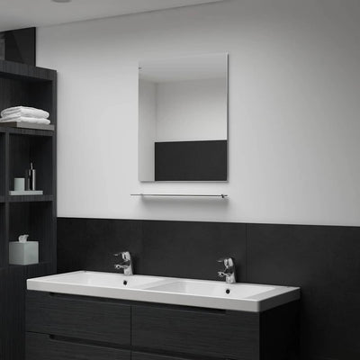 Miroir mural Vidaxl avec étagère 50x60 cm Verre durcie