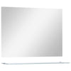 Miroir mural Vidaxl avec étagère 80x60 cm Verre durcie