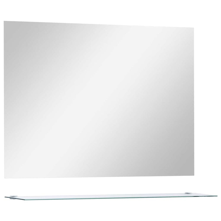 Miroir mural Vidaxl avec étagère 80x60 cm Verre durcie