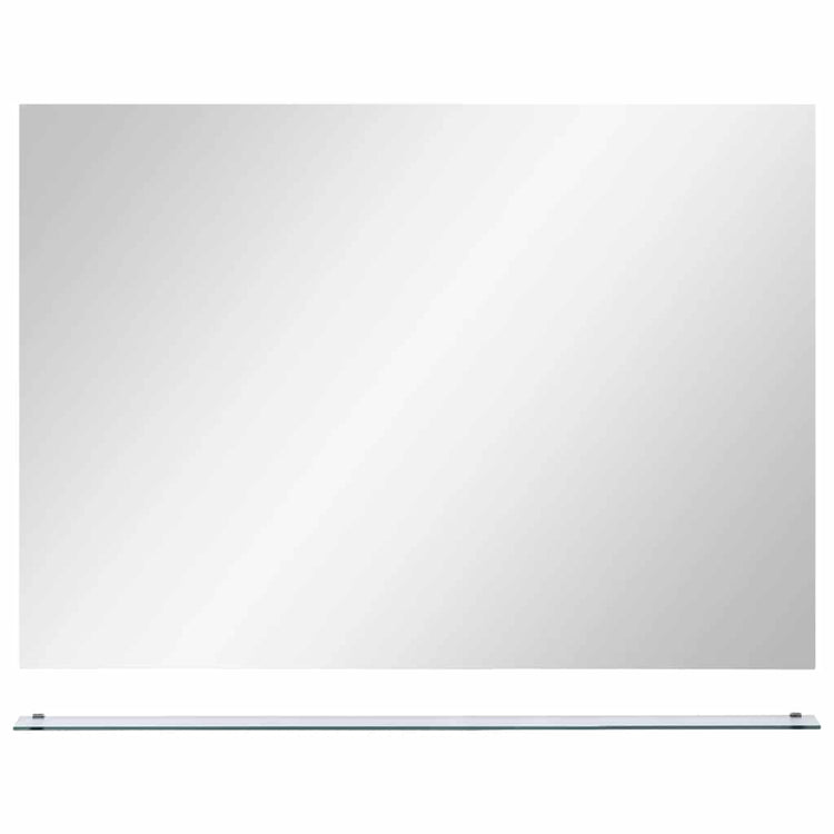 Miroir mural Vidaxl avec étagère 80x60 cm Verre durcie