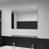 Miroir mural Vidaxl avec étagère 80x60 cm Verre durcie
