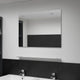Miroir mural Vidaxl avec étagère 80x60 cm Verre durcie