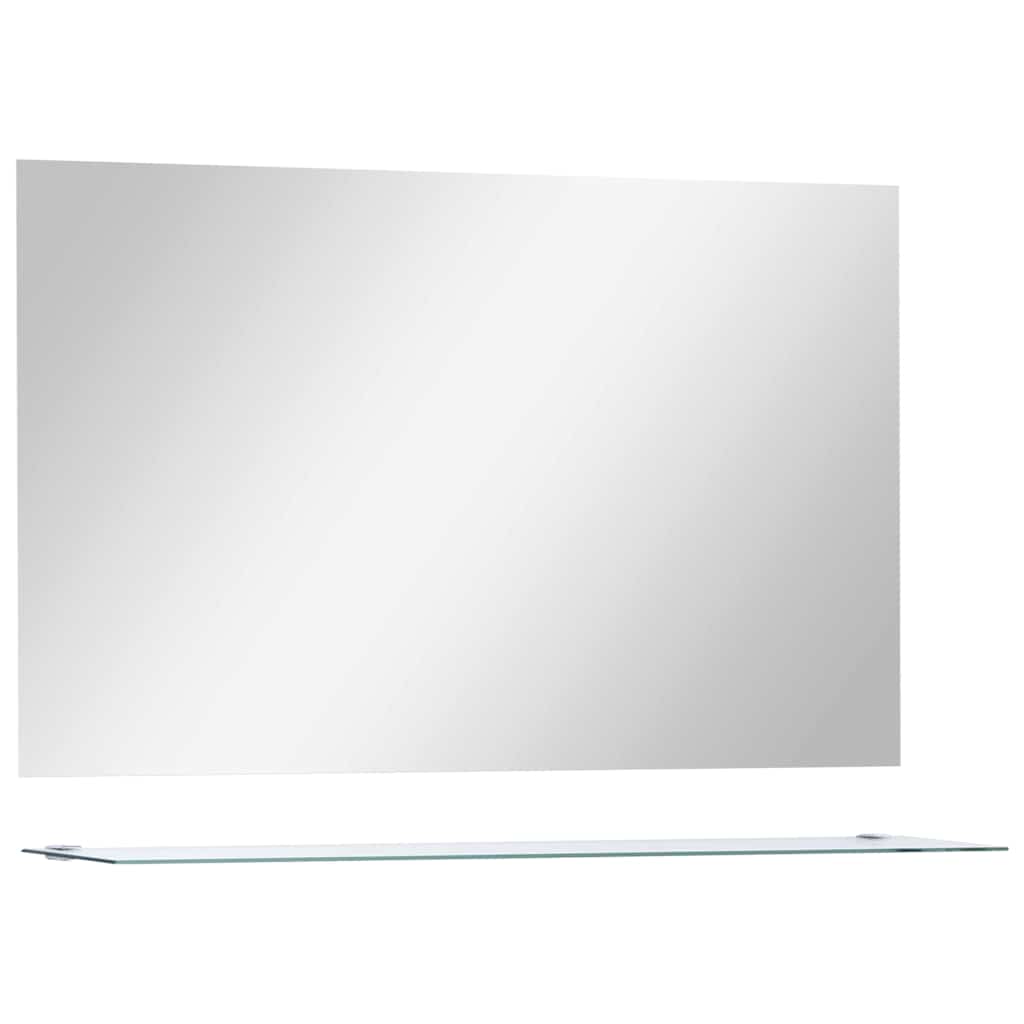 Miroir mural vidaxl avec étagère de 100 x 60 cm de verre durci