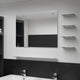 Miroir mural vidaxl avec 5 étagères 80x60 cm de couleur argentée