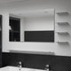 Miroir mural vidaxl avec 5 étagères 100x60 cm de couleur argentée