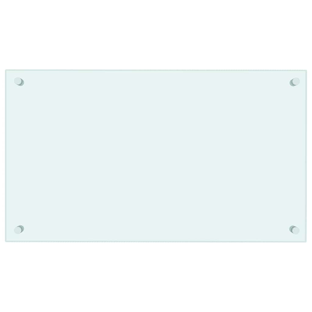 Vidaxl Splash Screen Kitchen 70x40 cm Verre labouré blanc