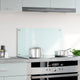 Vidaxl Splash Screen Kitchen 70x40 cm Verre labouré blanc