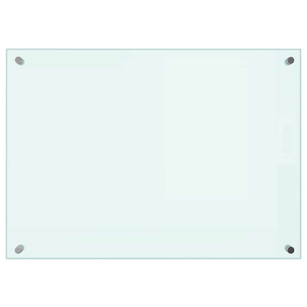 Vidaxl Splash Screen Kitchen 70x50 cm Blanc de verre durci