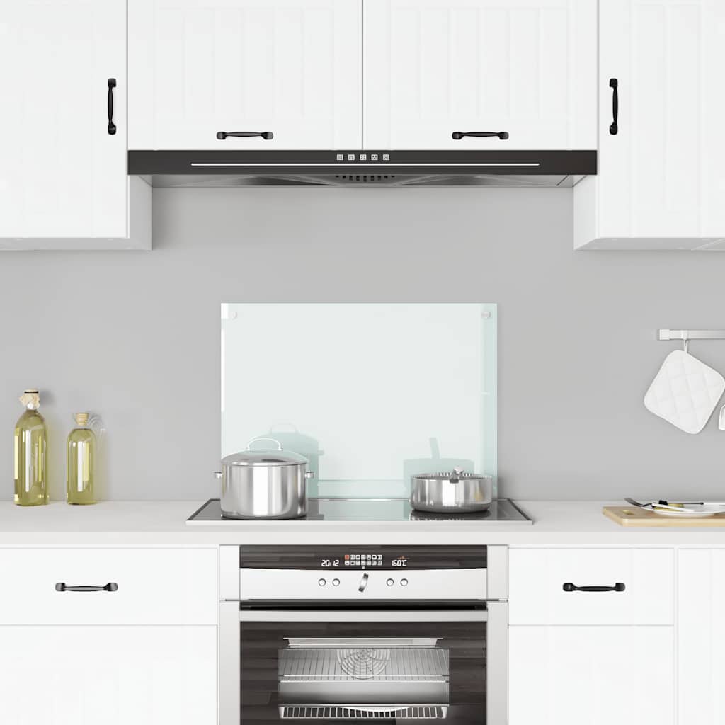 Vidaxl Splash Screen Kitchen 70x50 cm Blanc de verre durci