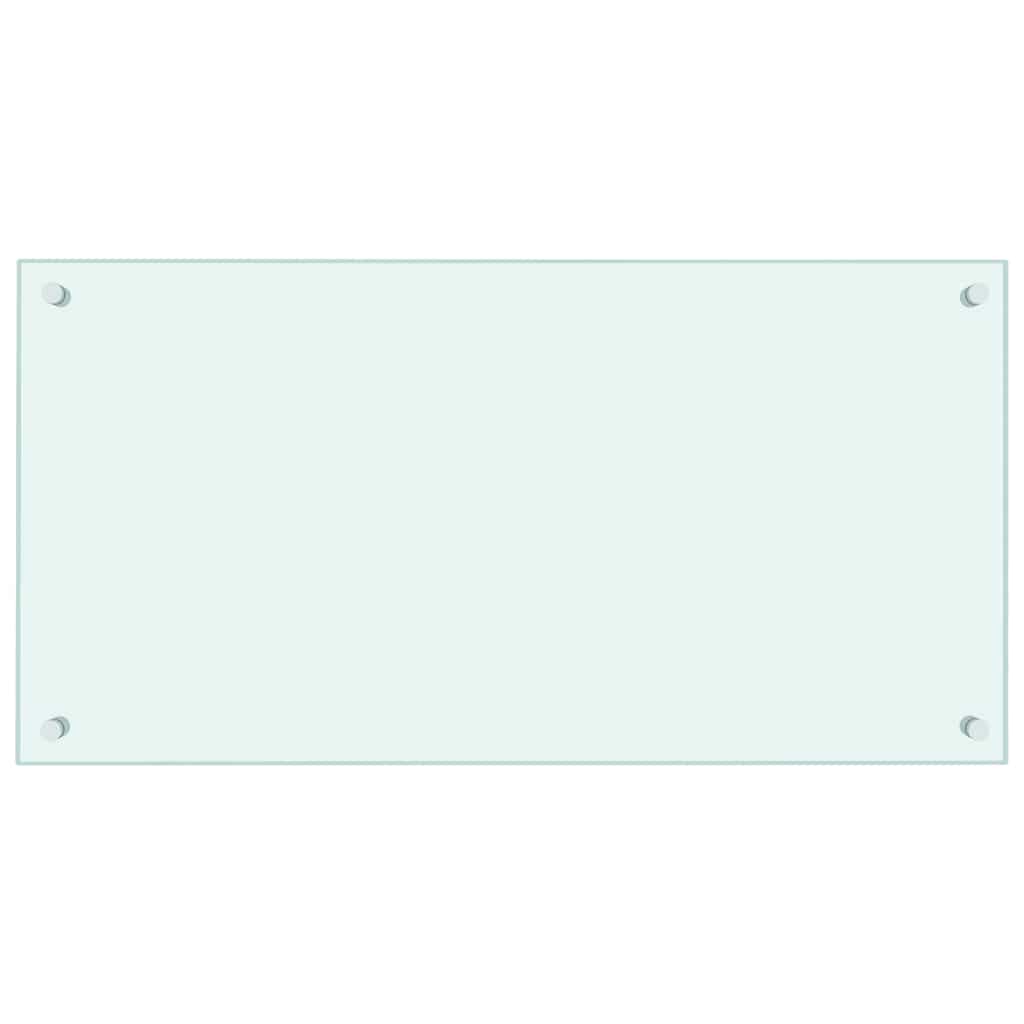 Vidaxl Splash Screen Kitchen 80x40 cm Blanc de verre durci