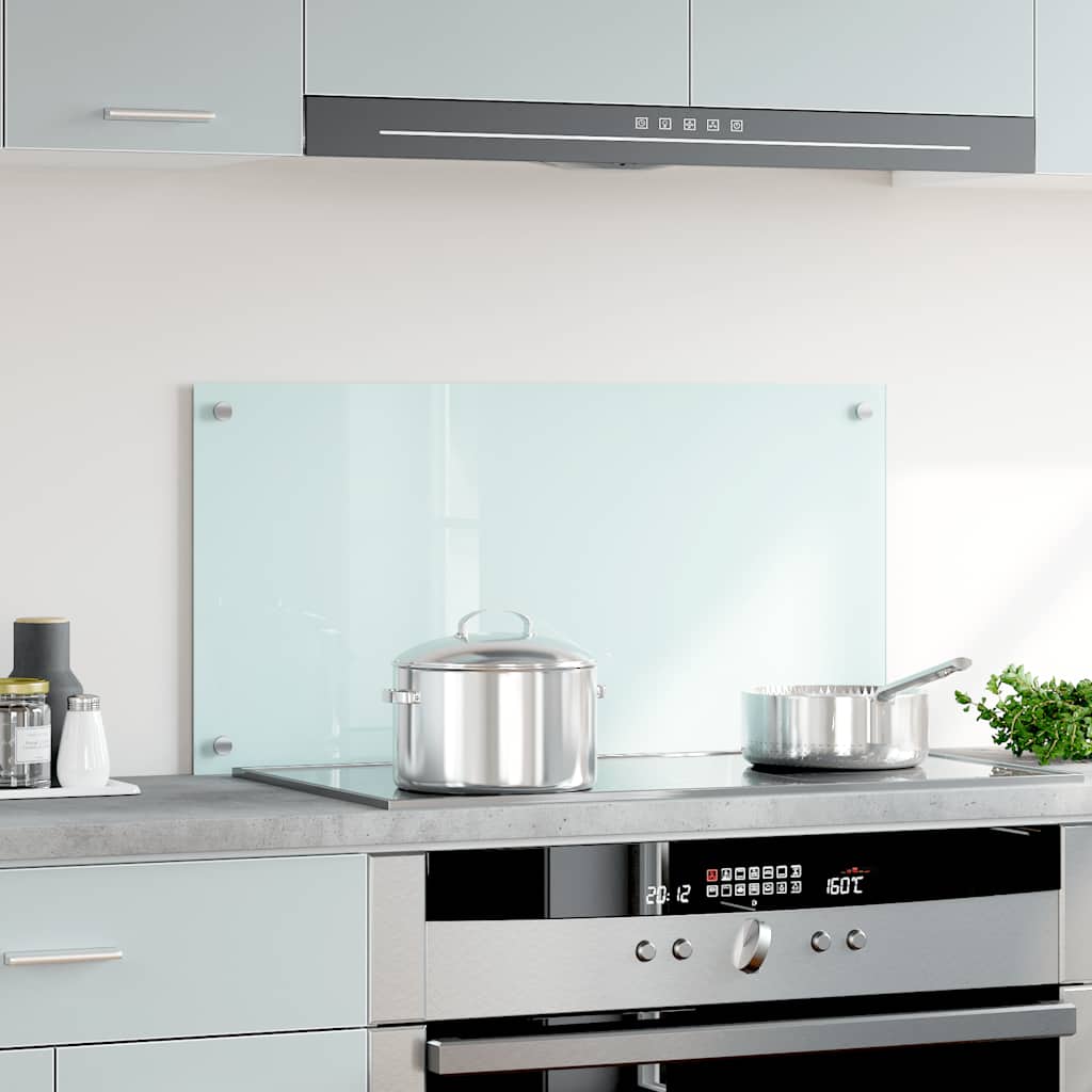 Vidaxl Splash Screen Kitchen 80x40 cm Blanc de verre durci