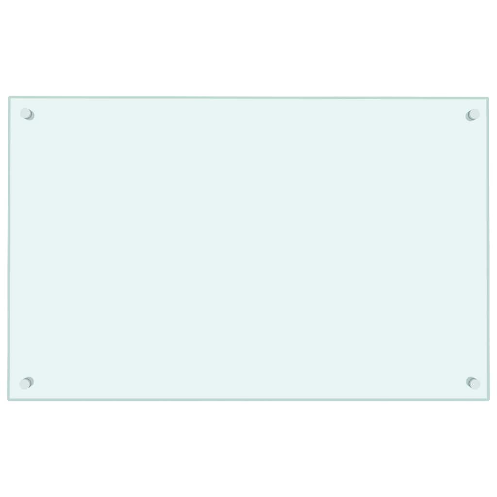 Vidaxl Splash Screen Kitchen 80x50 cm Blanc de verre durci