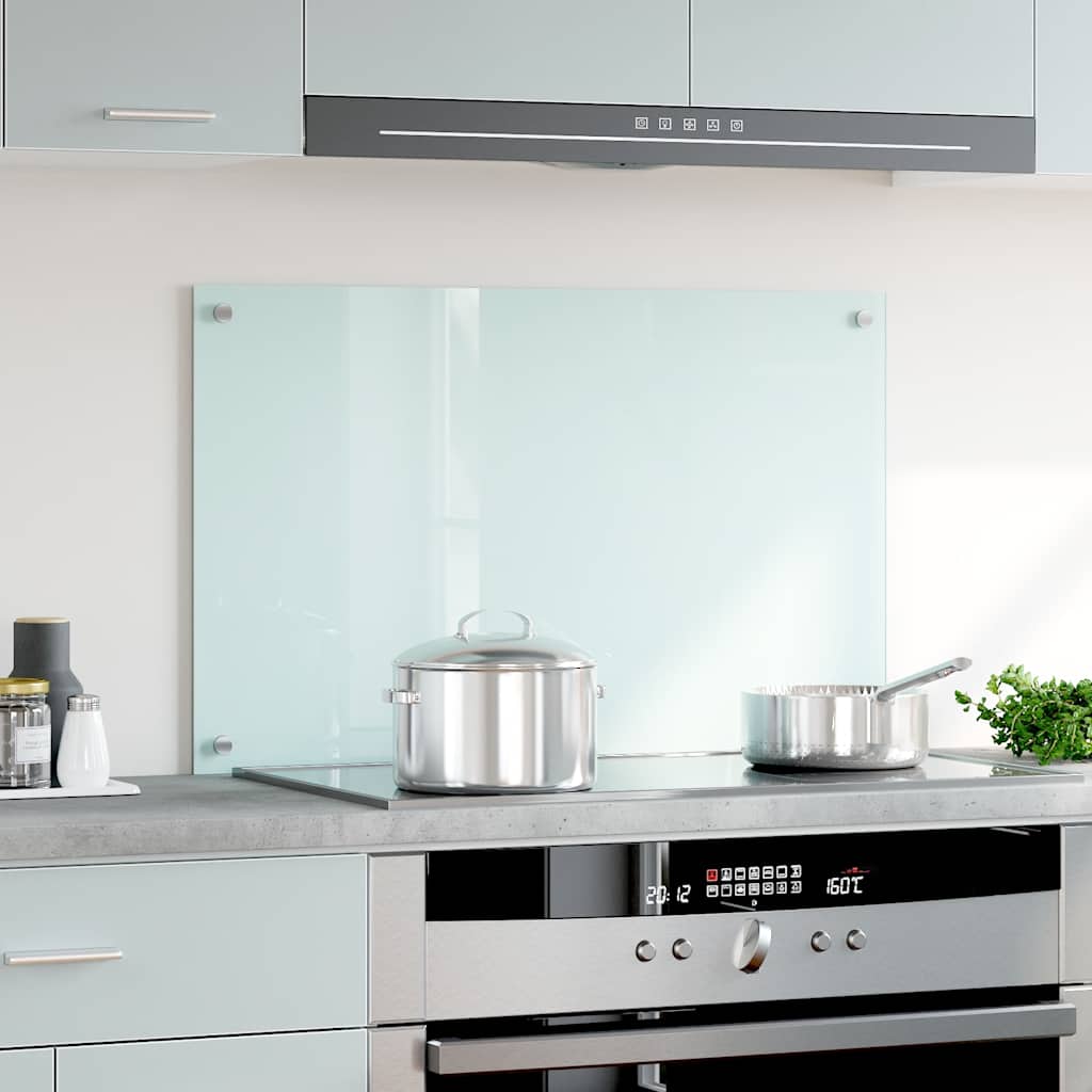 Vidaxl Splash Screen Kitchen 80x50 cm Blanc de verre durci