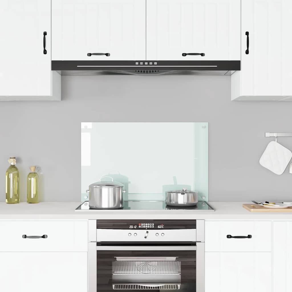 Vidaxl Splash Screen Kitchen 80x50 cm Blanc de verre durci