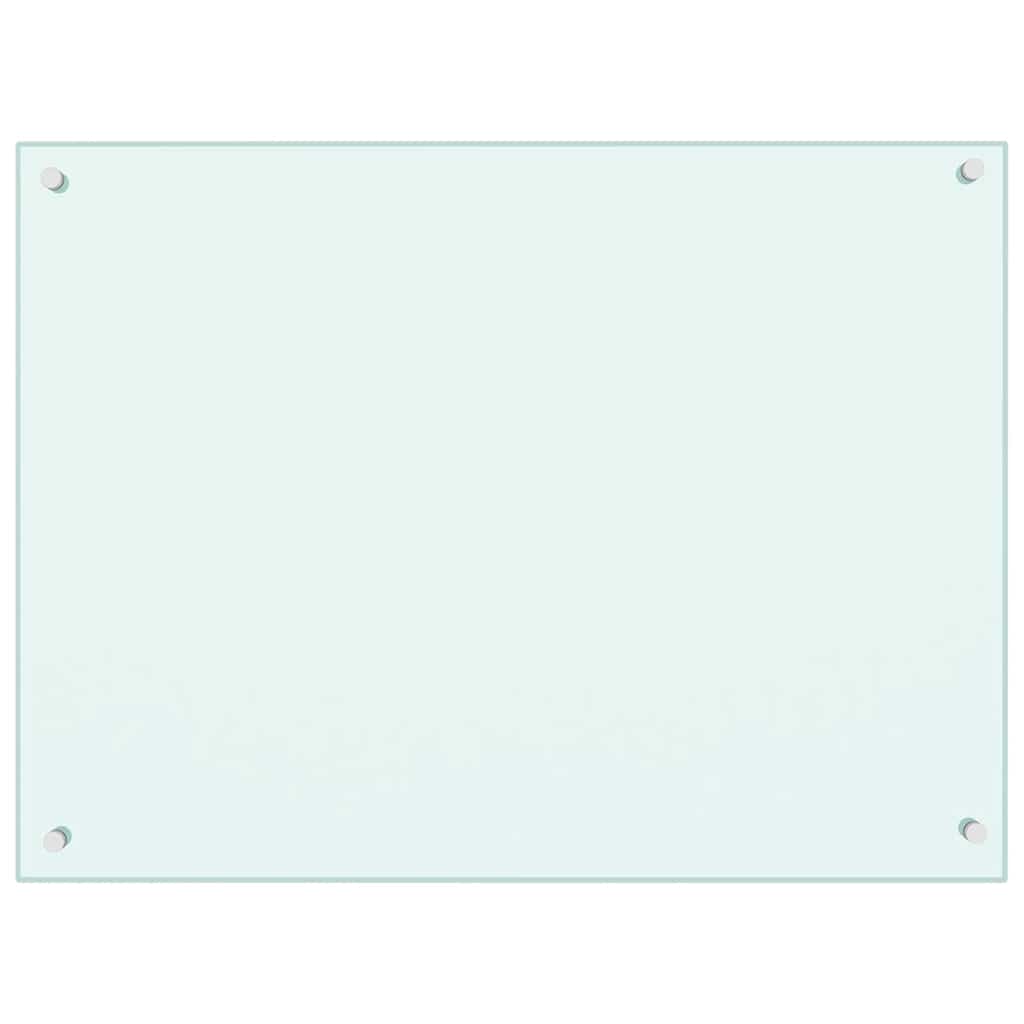 Vidaxl Splash Screen Kitchen 80x60 cm Verre labouré blanc