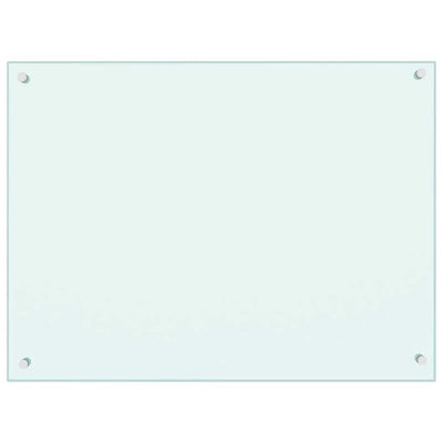Vidaxl Splash Screen Kitchen 80x60 cm Verre labouré blanc