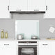 Vidaxl Splash Screen Kitchen 80x60 cm Verre labouré blanc
