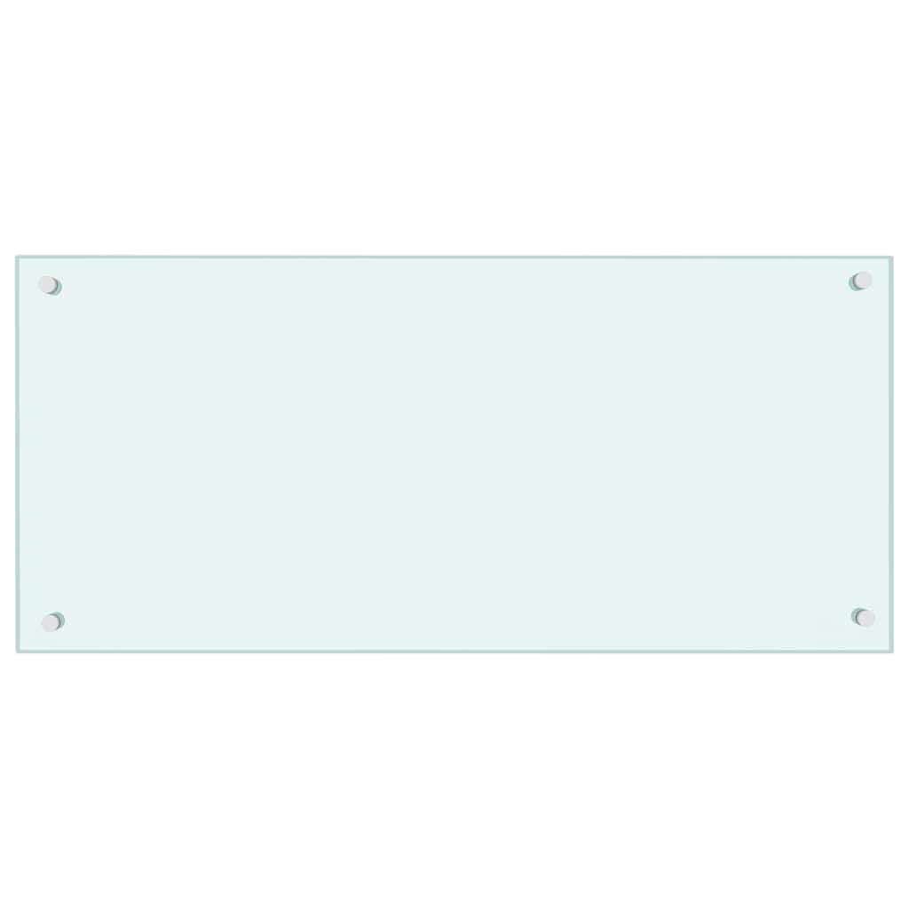 Vidaxl Splash Screen Kitchen 90x40 cm Verre labouré blanc