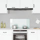 Vidaxl Splash Screen Kitchen 90x40 cm Verre labouré blanc