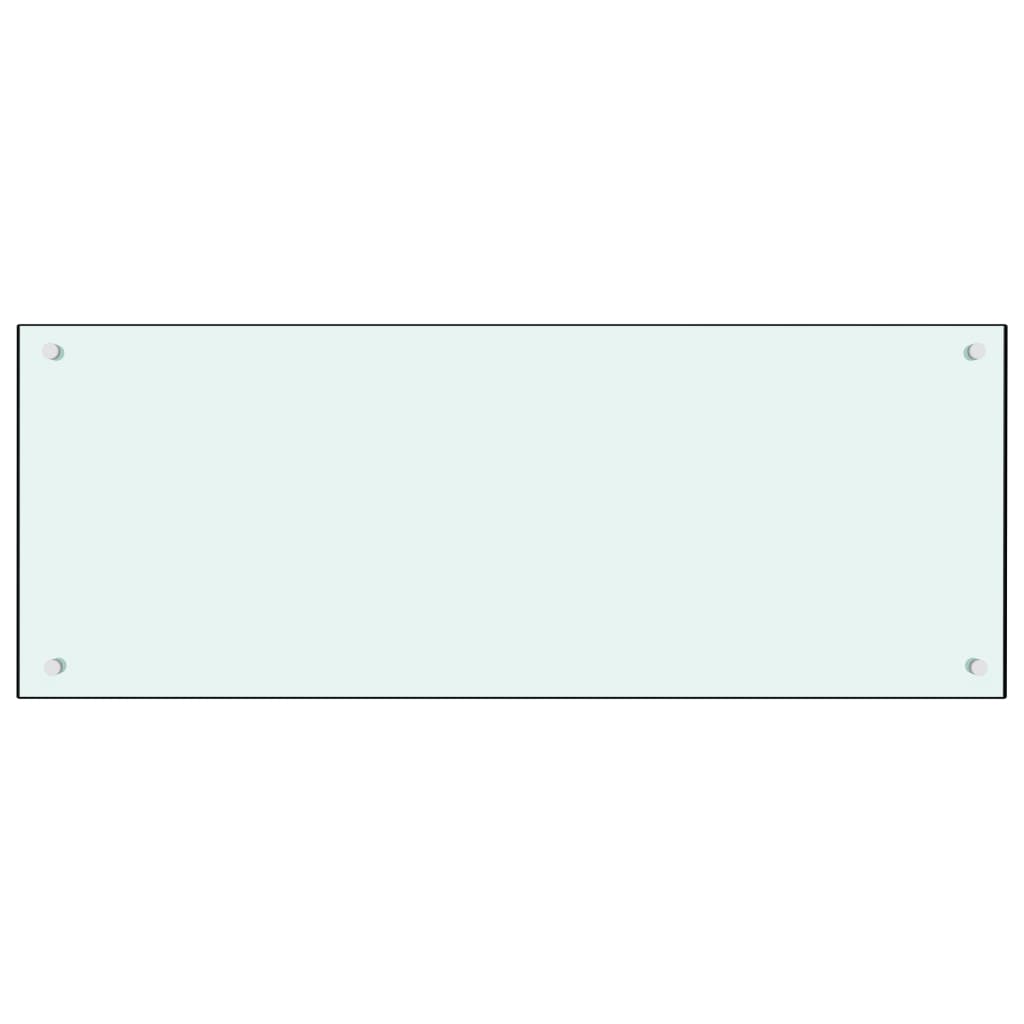 Vidaxl Splash Screen Kitchen 100x40 cm en verre trempé blanc