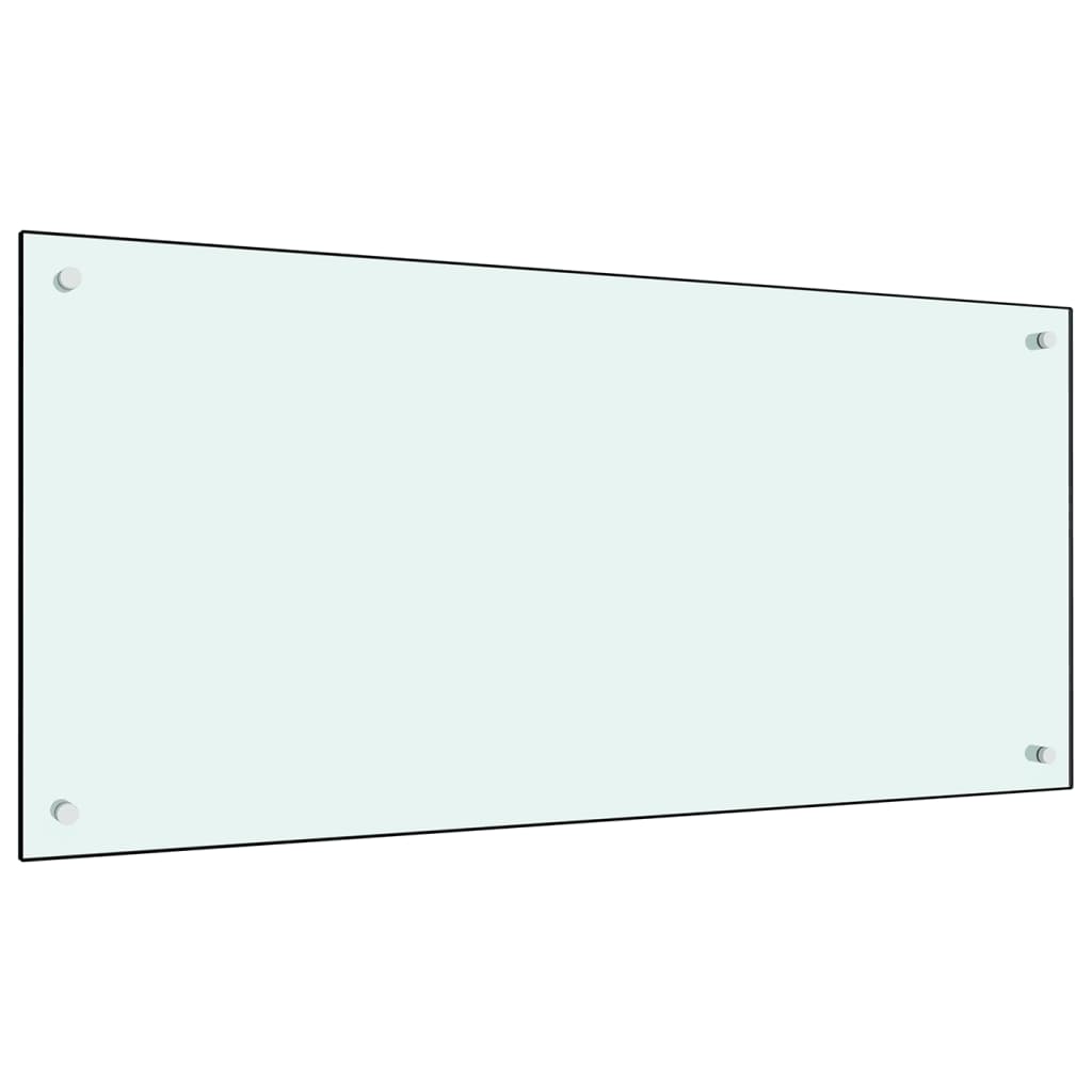 Vidaxl Splash Screen Kitchen 100x50 cm Verre durci blanc