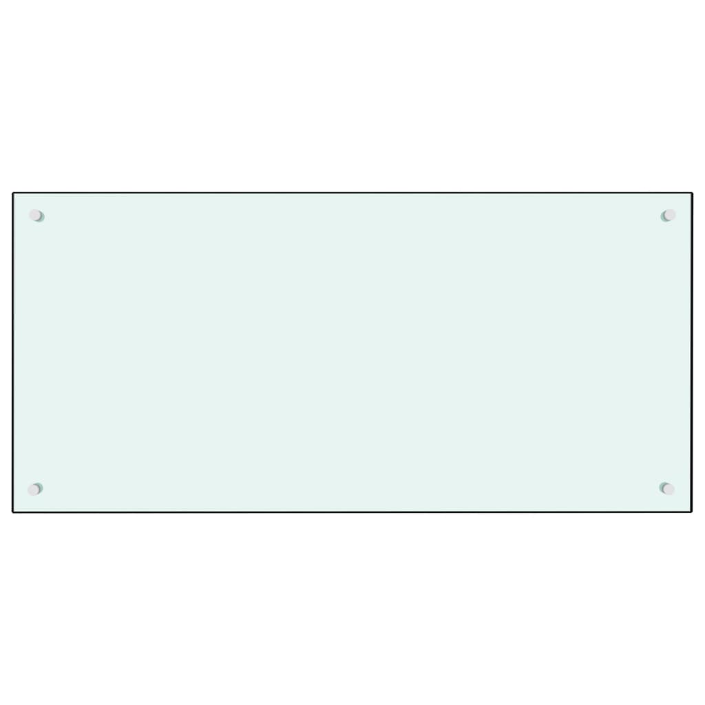 Vidaxl Splash Screen Kitchen 100x50 cm Verre durci blanc