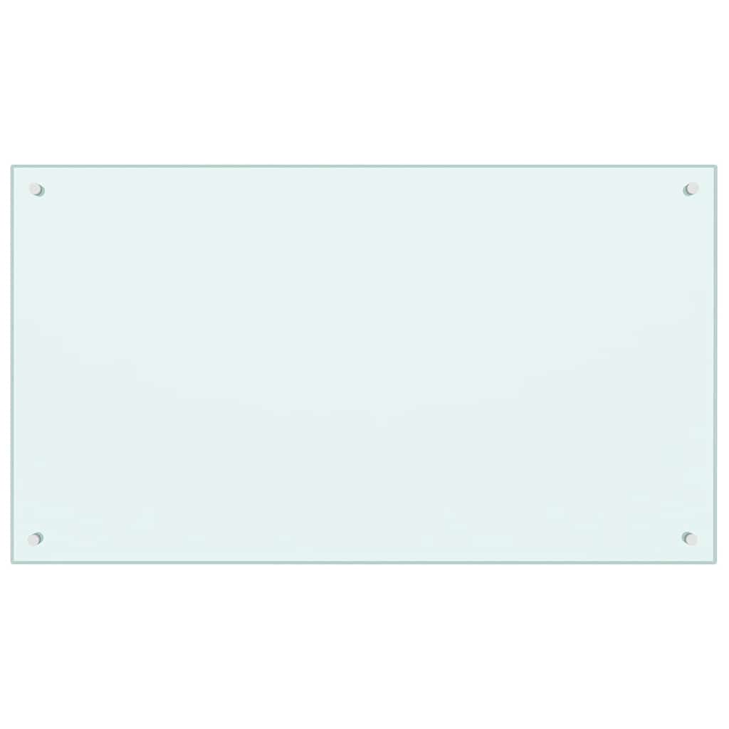 Vidaxl Splash Screen Kitchen 100x60 cm en verre trempé blanc