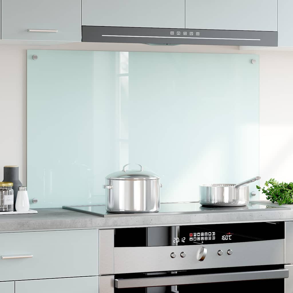 Vidaxl Splash Screen Kitchen 100x60 cm en verre trempé blanc