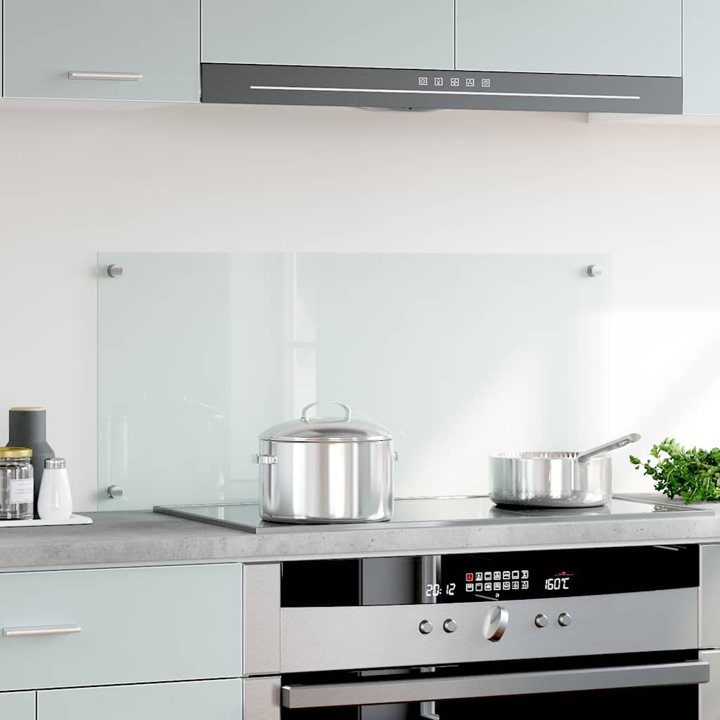 Vidaxl Splash Screen Kitchen 90x40 cm Verre durcie transparent