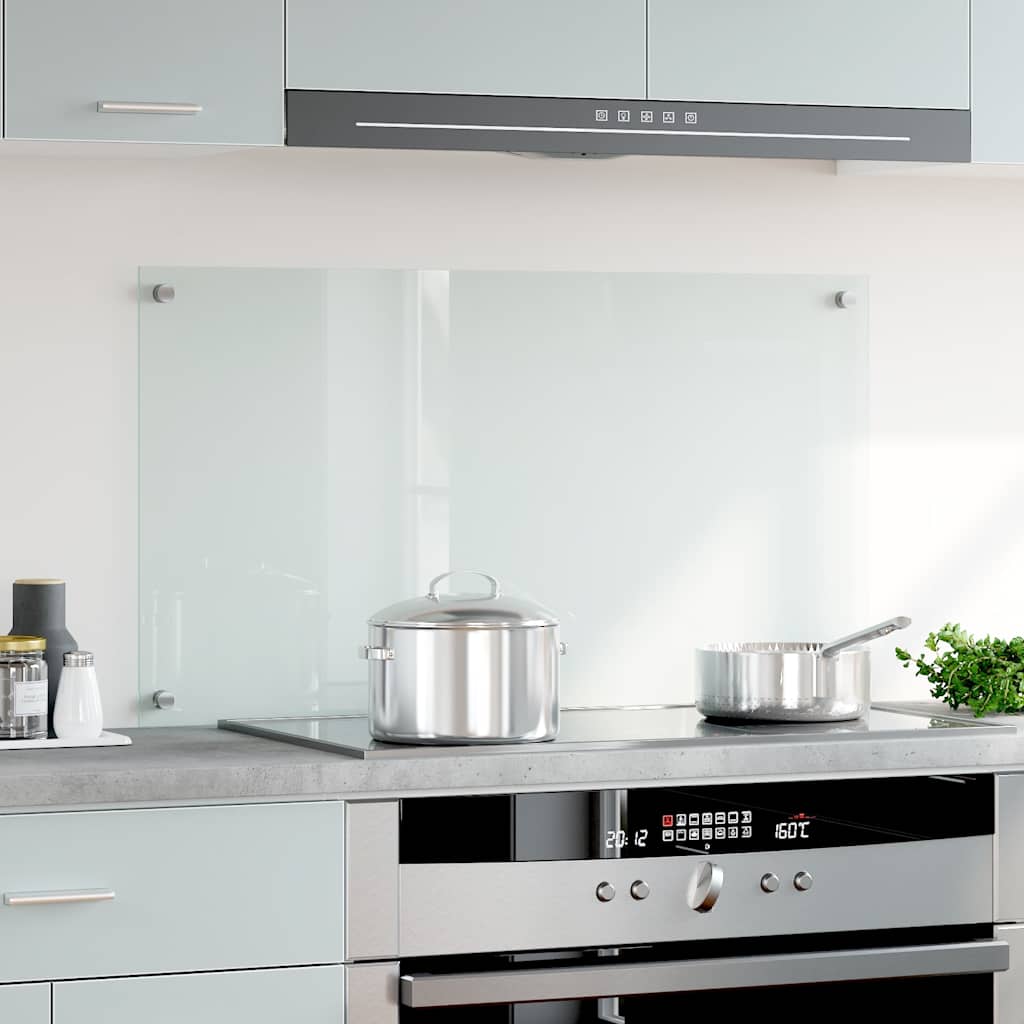 Vidaxl Splash Screen Kitchen 90x50 cm Verre durci transparent