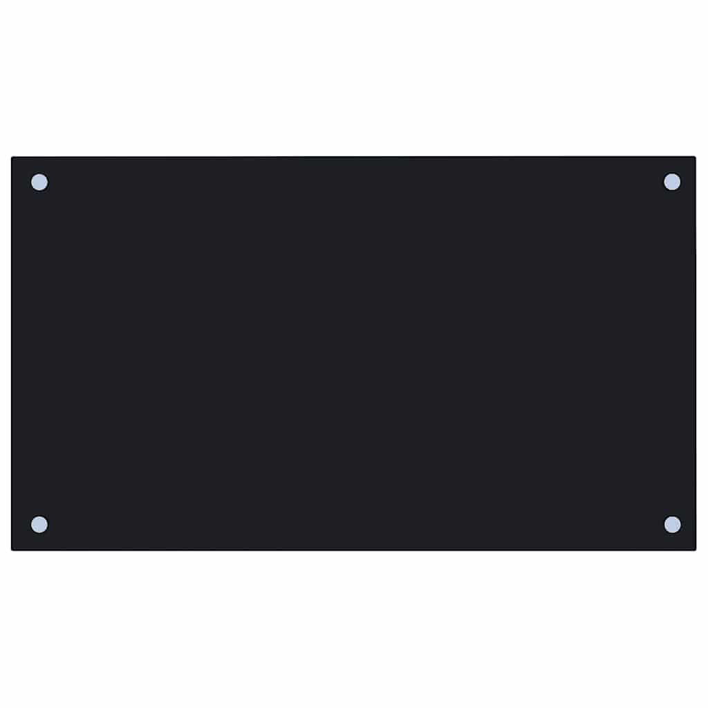 Vidaxl Splash Screen Kitchen 70x40 cm Termin Verre noir