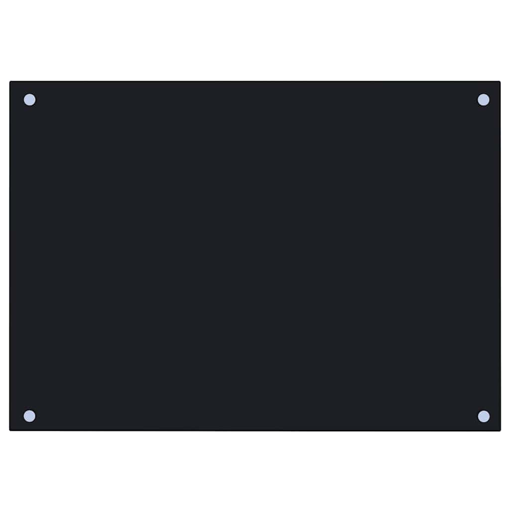 Vidaxl Splash Screen Kitchen 70x50 cm Termin Verre noir