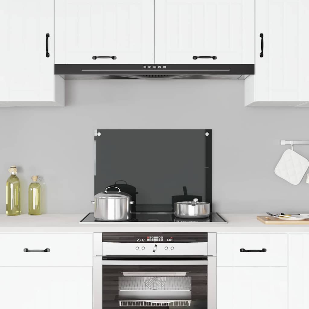 Vidaxl Splash Screen Kitchen 70x50 cm Termin Verre noir