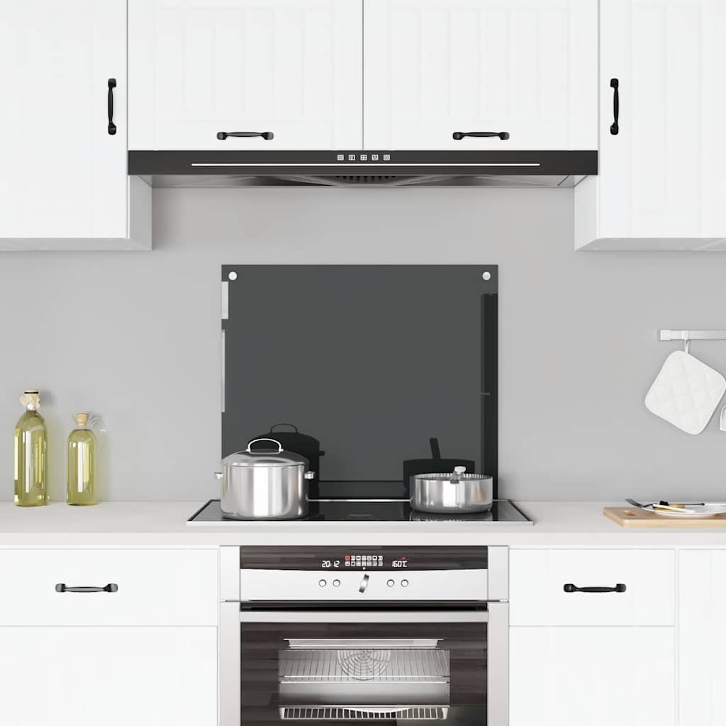 Vidaxl Splash Screen Kitchen 70x60 cm Termin Verre noir