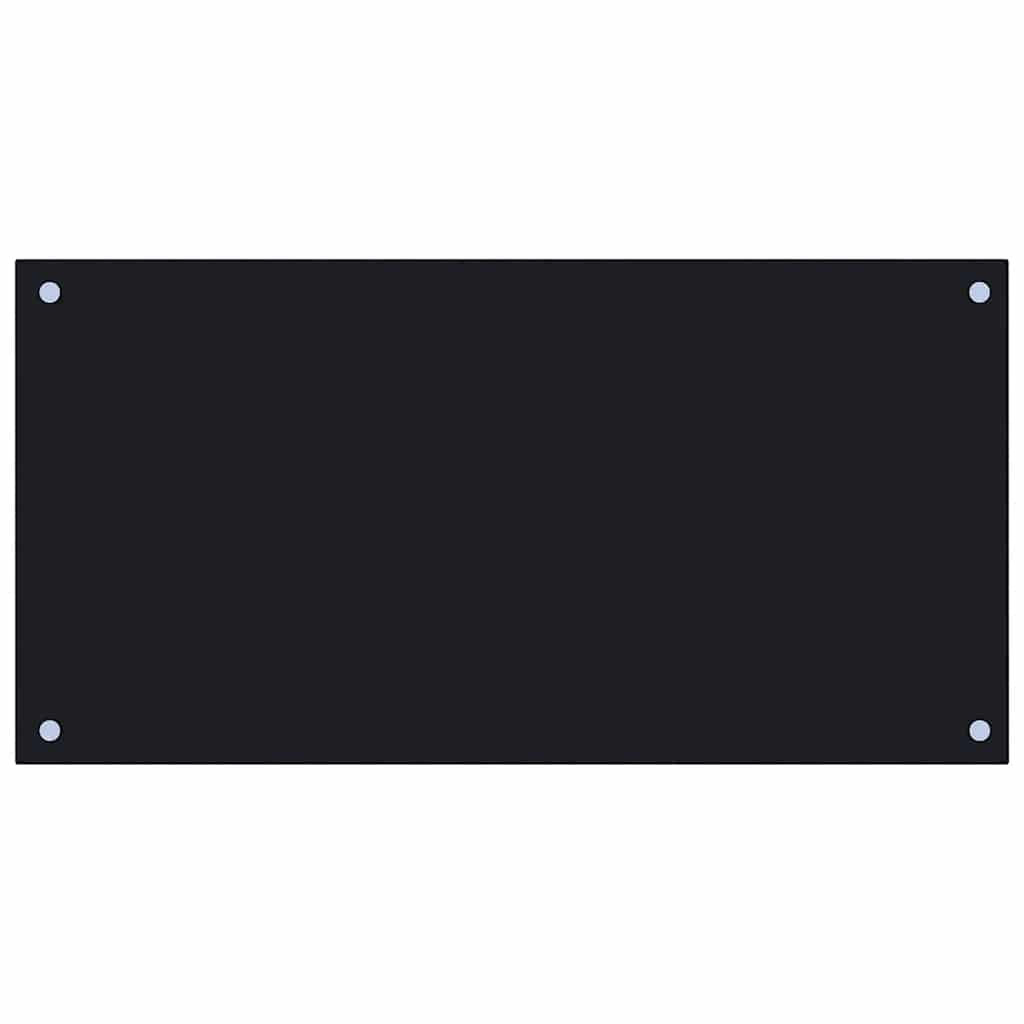 Vidaxl Splash Screen Kitchen 80x40 cm Termin Verre noir