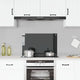 Vidaxl Splash Screen Kitchen 80x50 cm Verre durci noir