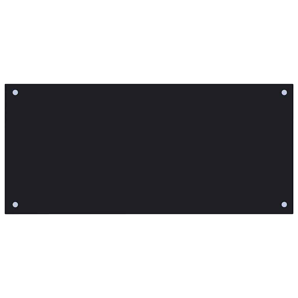 Vidaxl Splash Screen Kitchen 90x40 cm en verre durci noir