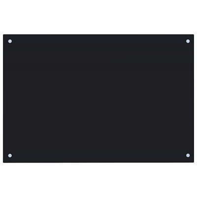 Vidaxl Splash Screen Kitchen 90x60 cm Verre durcie noir
