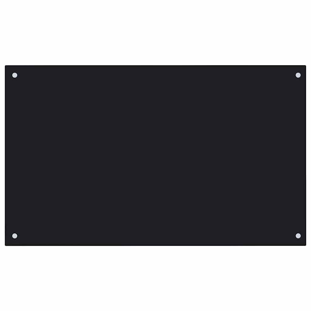 Vidaxl Splash Screen Kitchen 100x60 cm Termin Verre noir