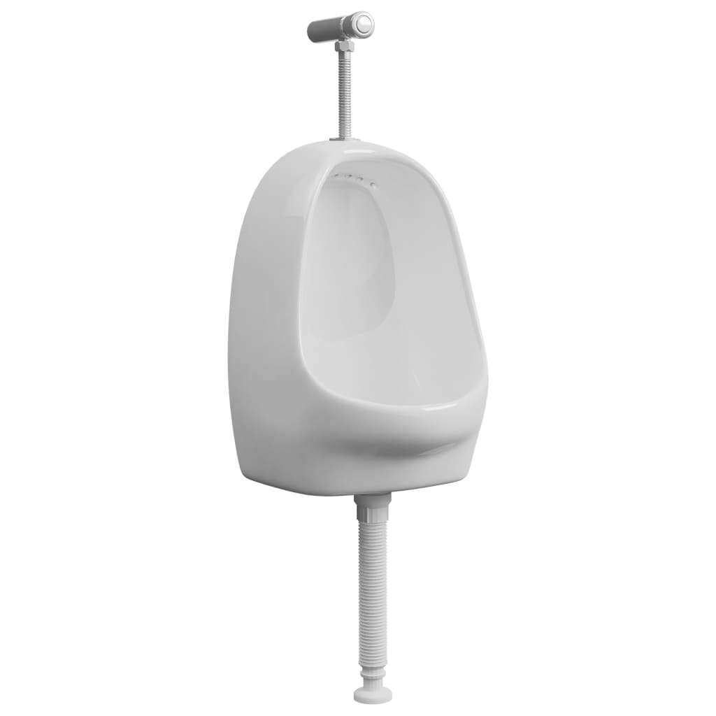 Vidaxl wallurinoir avec vanne de bobine en céramique blanc