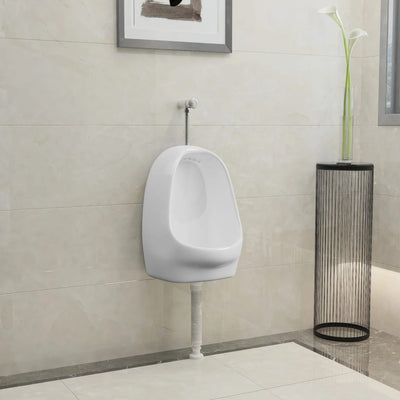 Vidaxl wallurinoir avec vanne de bobine en céramique blanc