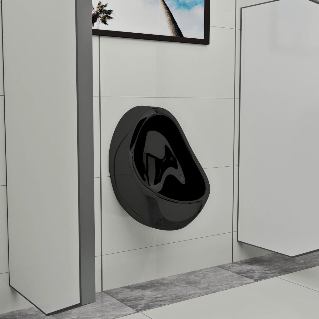 Vidaxl wallurinoir avec vanne de bobine en céramique noir
