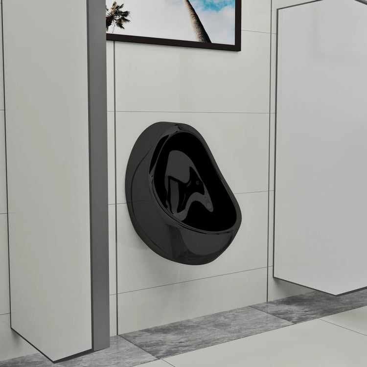 Vidaxl wallurinoir avec vanne de bobine en céramique noir