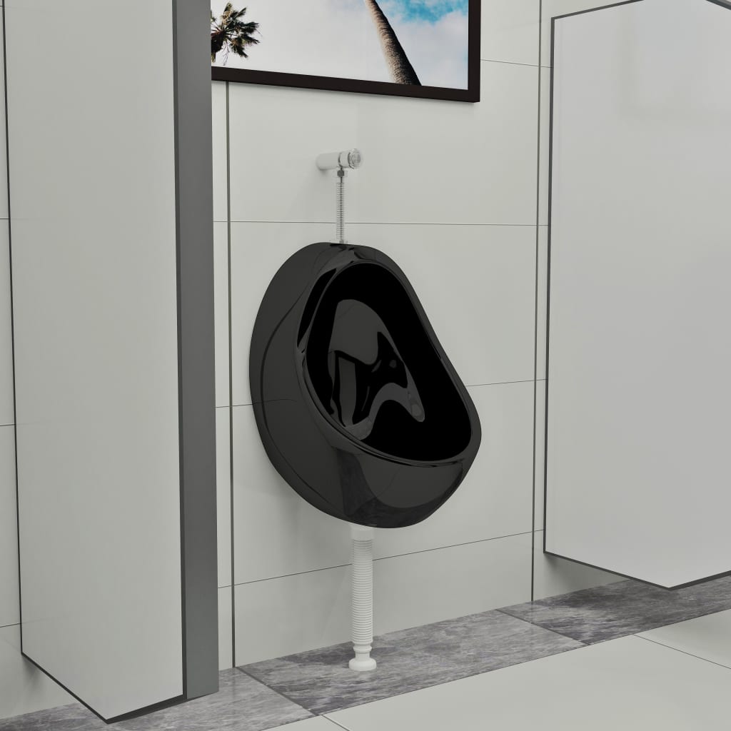 Vidaxl wallurinoir avec vanne de bobine en céramique noir